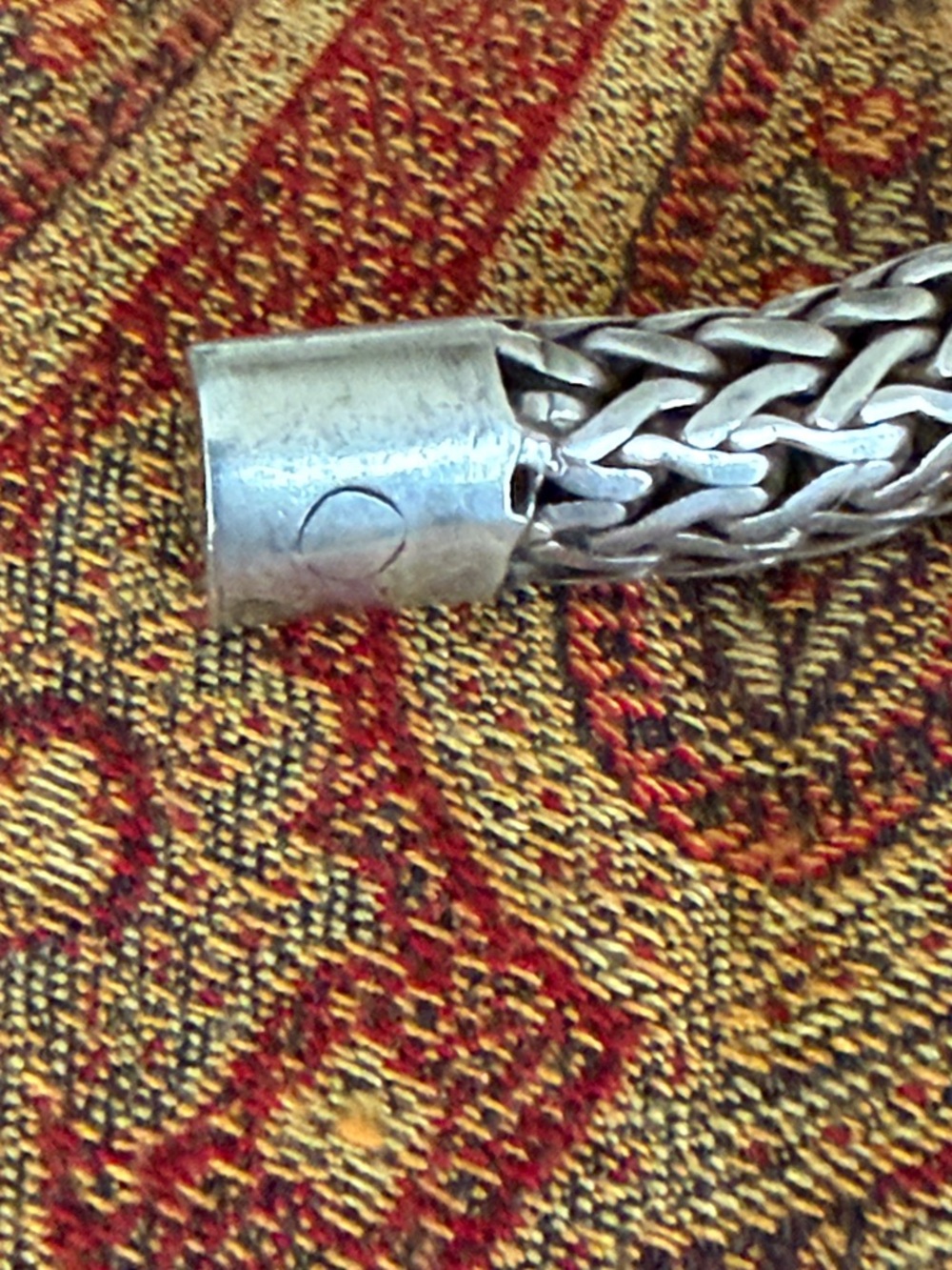 Intricate Sterling Silver Braided Women's Bracelet amethyst and peridot - Picture 12 of 17